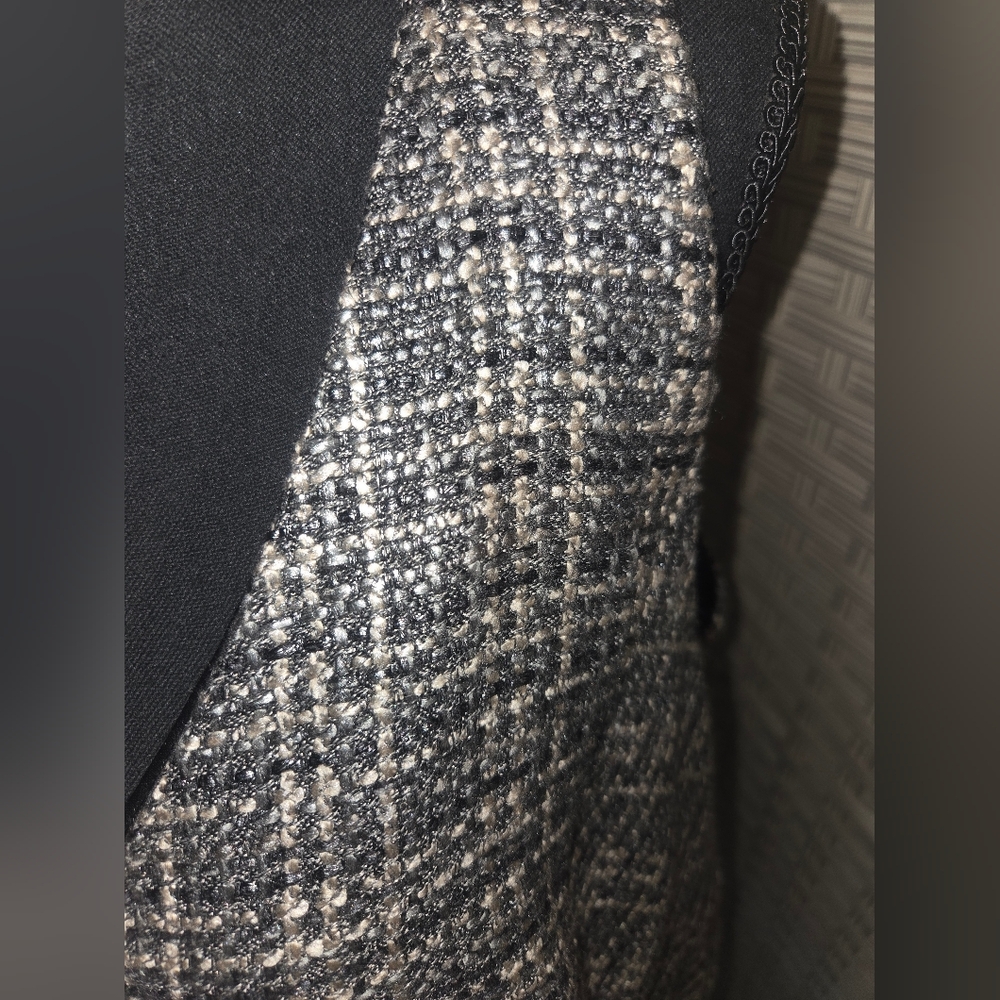 Isabel Toledo For Lane Bryant Black and Gray Tweed Sleeveless Midi Dress Size 20 - Picture 4 of 7
